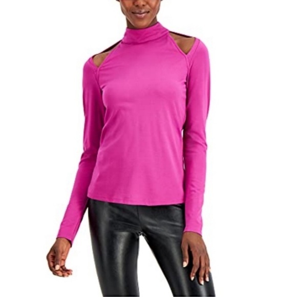NWT, Inc. International‎ Concepts, women’s size XS, fuchsia, LS top - Picture 1 of 7